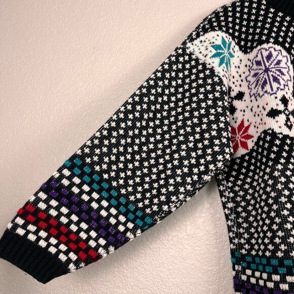 Vtg JJ Browne USA Fair Isle Nordic Holiday Christmas Unisex Sweater READ‎ - Picture 3 of 6